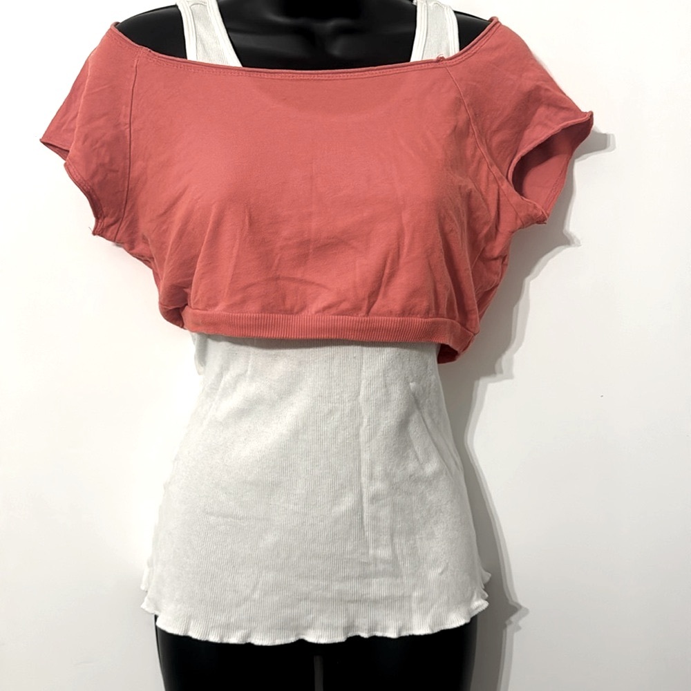 Taunt brand Coral Crop Top & Tank set XL